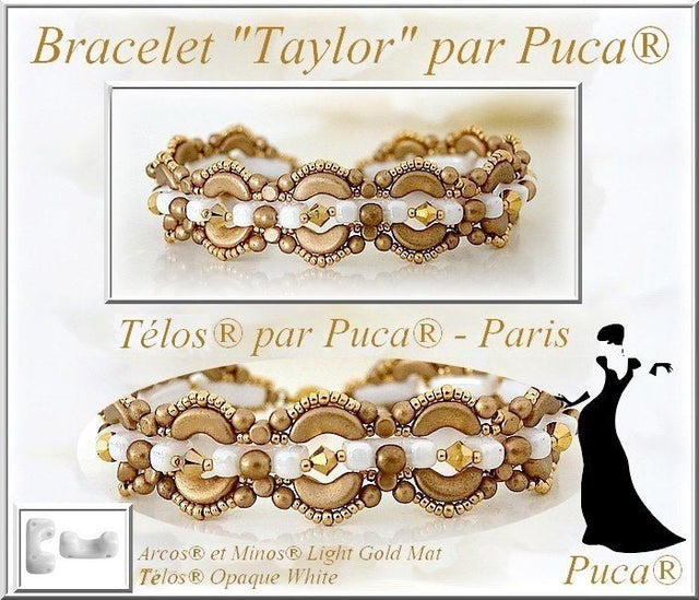 Télos® par Puca® - Yellow Gold Metallic Iris - PerlineBeads