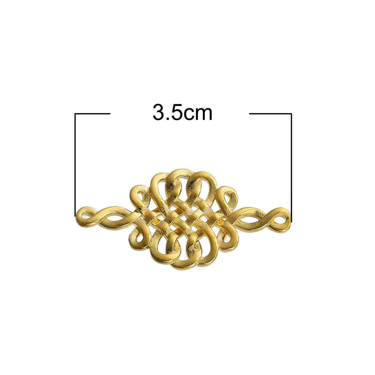 Verbindungselement “Keltischer Knoten” 35 x 18 mm - Farbe gold - PerlineBeads