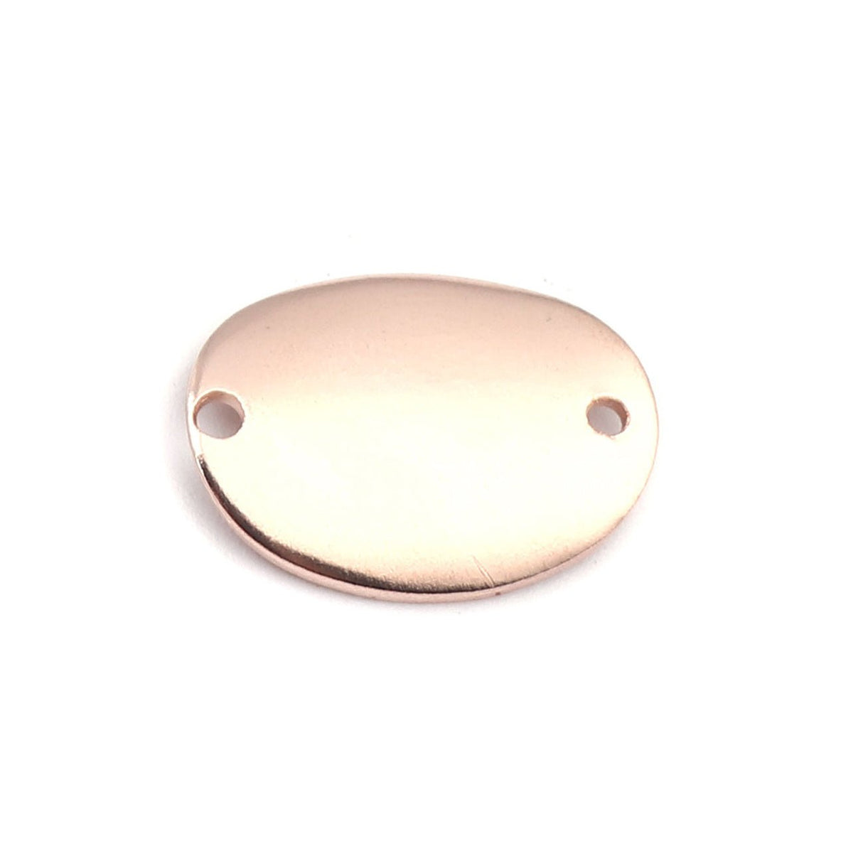 Verbindungselement oval gebogen 19 x 14 mm - Farbe Rose gold - PerlineBeads