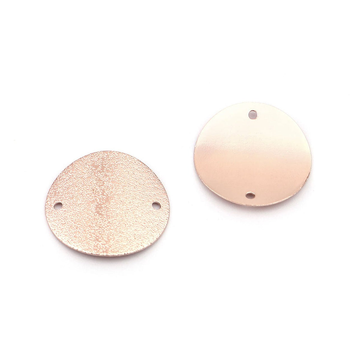 Verbindungselement rund “Sparkledust” 20 mm - Farbe Rose Gold - PerlineBeads