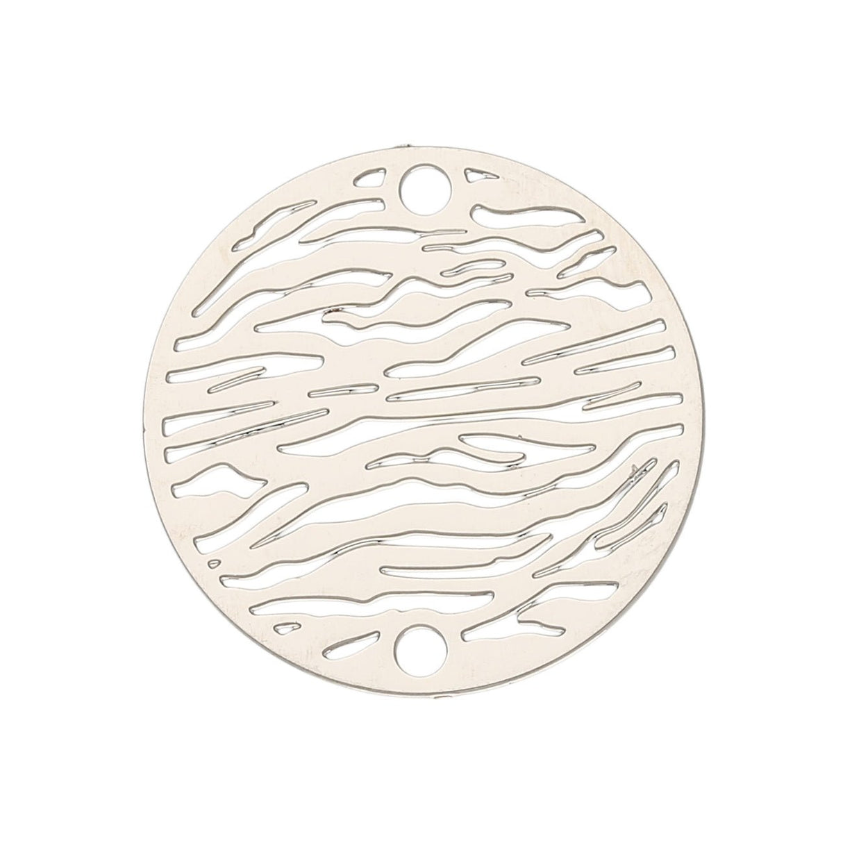 Verbindungselement “Stripe” 20 mm - silberfarbig - PerlineBeads