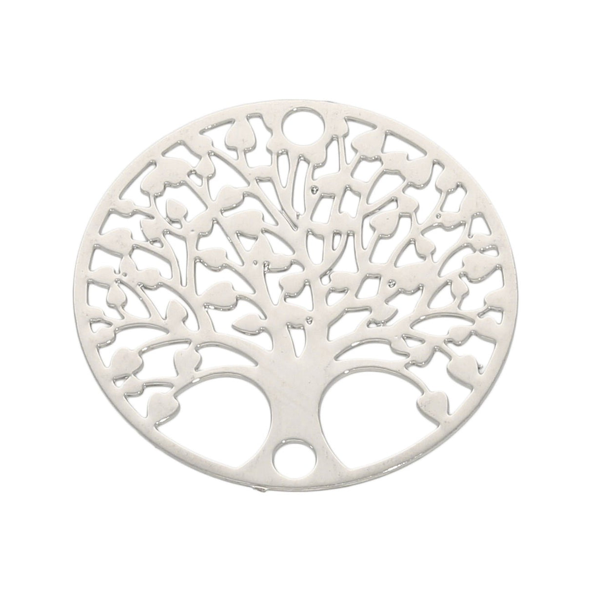 Verbindungselement “Tree of Life” 20 mm - Silberfarbe - PerlineBeads