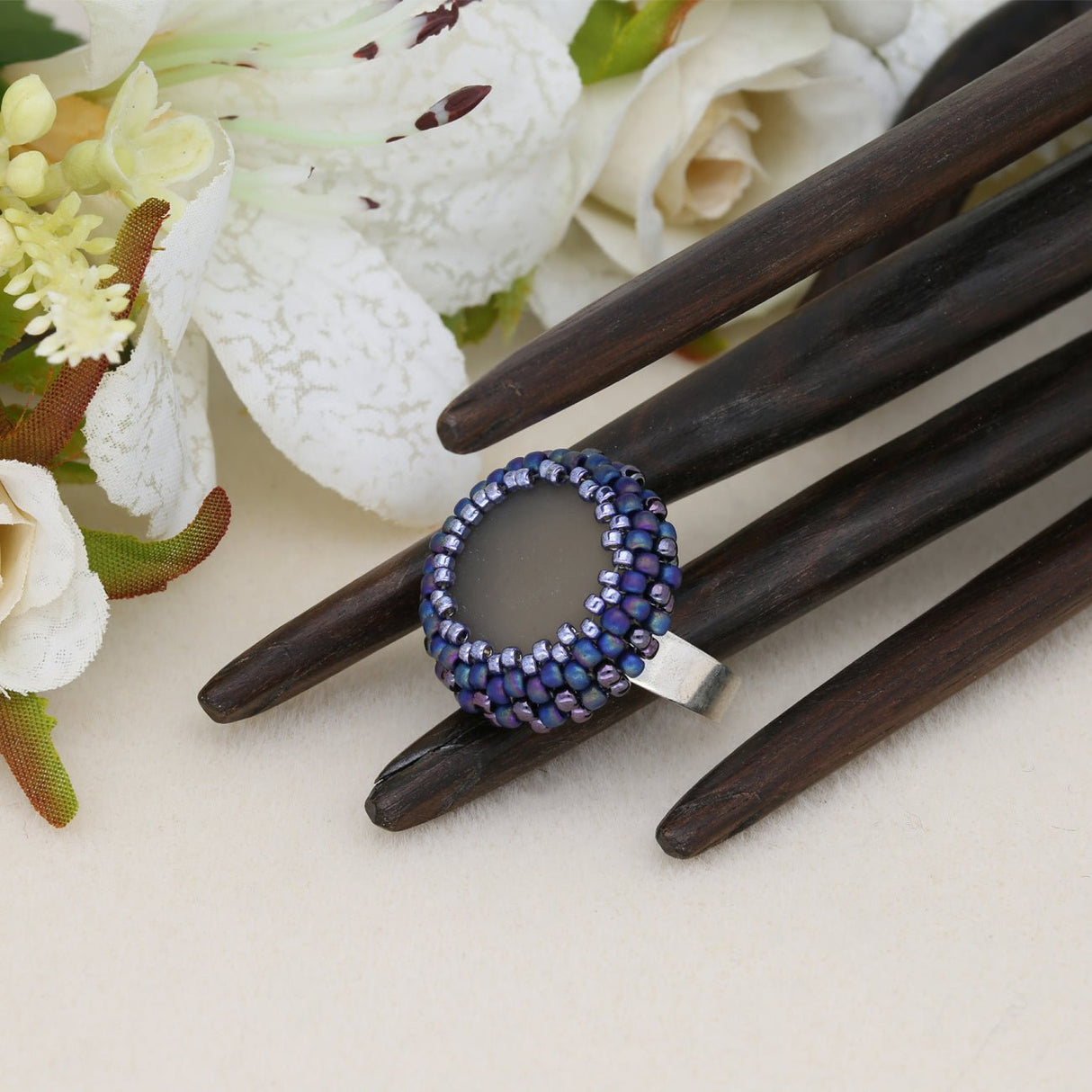 Verstellbarer Ring aus Edelstahl - Goldfarbe - PerlineBeads