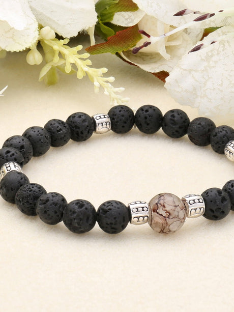 Lava, Holz & Tigerauge - PerlineBeads SA