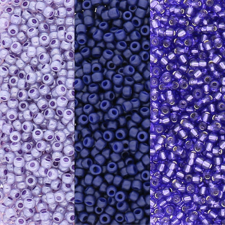 Le kiosque à perles 6 coloris de perles de rocailles 2 mm - Lavender Le kiosque à perles 6 coloris de perles de rocailles 2 mm - Lavender