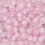 Rocailles-Perlen Miyuki 6/0 – Pink Lined Crystal AB