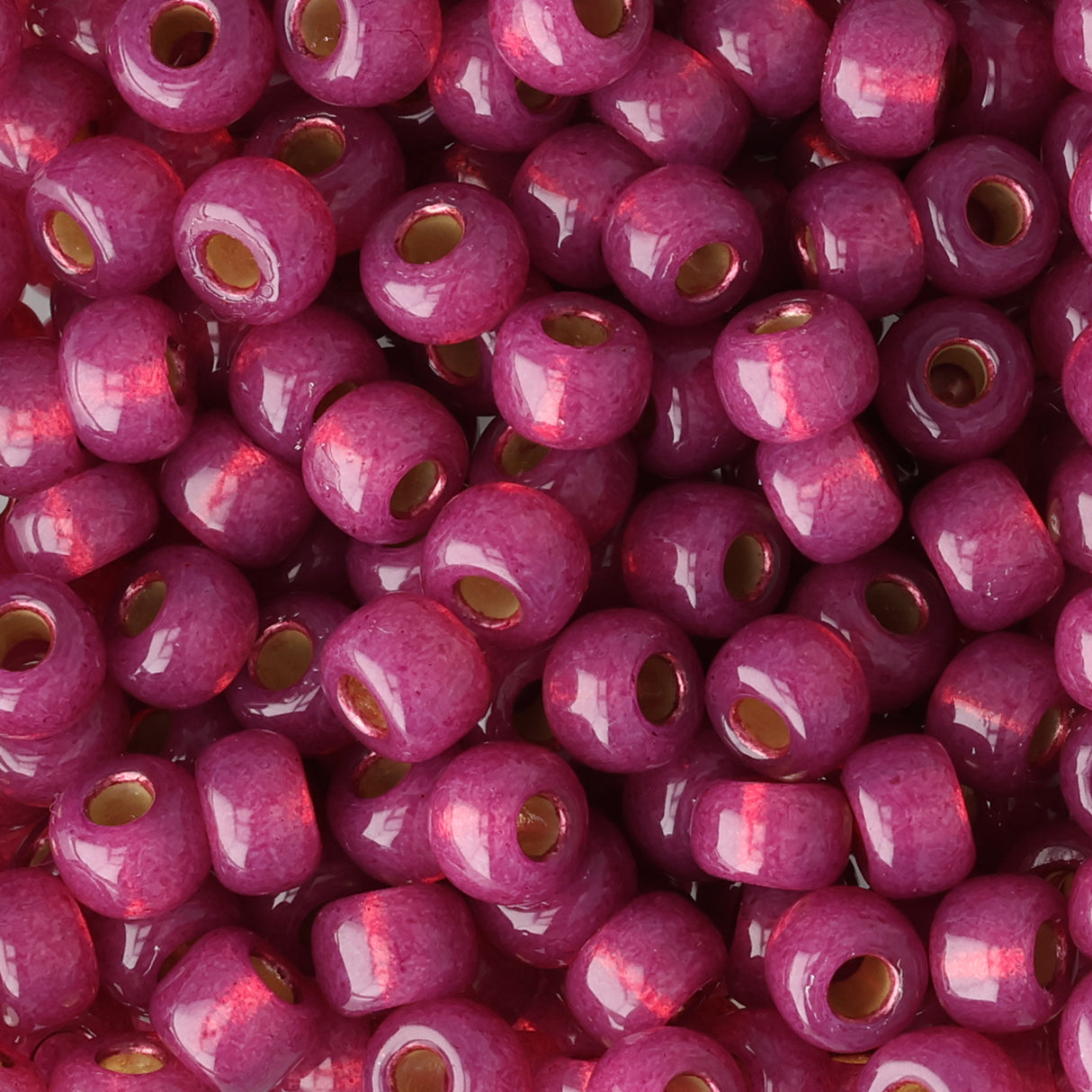 Perles de rocaille Miyuki 6/0 - Duracoat Silverlined Dyed Peony Pink