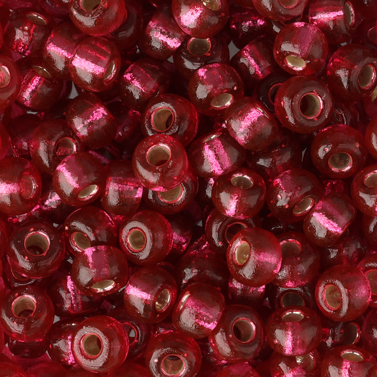 Perles de rocaille Miyuki 6/0 - Duracoat Silverlined Dyed Raspberry
