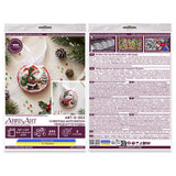 Bead Embroidery Kit Christmas Ornament • Santa & Snowman
