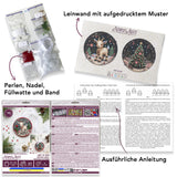 Kit ricamo perline addobbo natalizio • Renna & albero di Natale