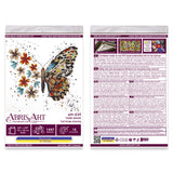 Kit ricamo perline 15 × 15 cm • Farfalla tigrata & fiori