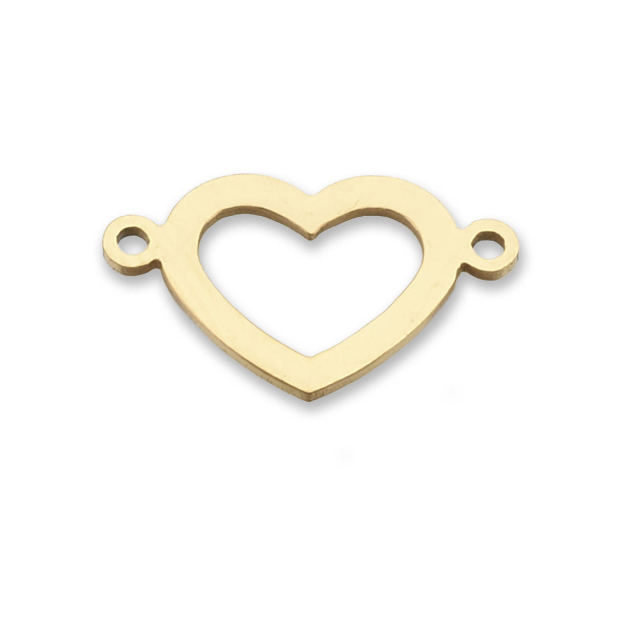 Verbindungselement “Herz” 20 x 12 mm • Edelstahl • Farbe Gold