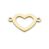 Verbindungselement “Herz” 20 x 12 mm • Edelstahl • Farbe Gold