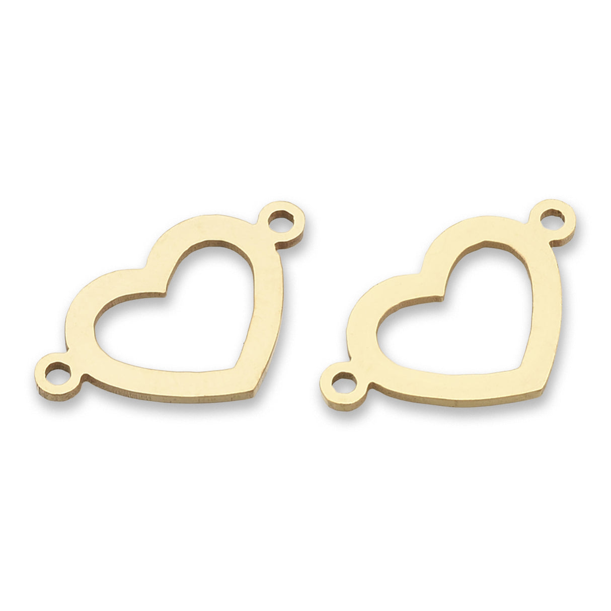 Verbindungselement “Herz” 20 x 12 mm • Edelstahl • Farbe Gold