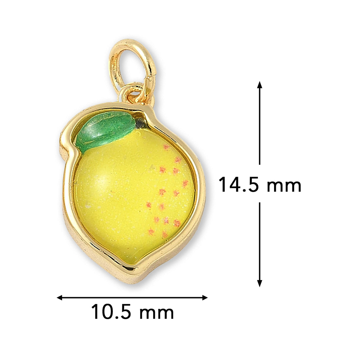 Zitrone-Anhänger • Vergoldet • Gelb  • 14.5 x 10.5 mm