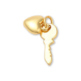 Herz & Schlüssel-Anhänger • Vergoldet • 16 x 6.5 mm