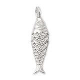 Fisch-Anhänger • Platinfarben • 25.5 x 7 mm