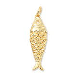 Fisch-Anhänger • Vergoldet • 25.5 x 7 mm