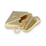 Ciondolo Busta • Placcato Oro • Si Apre • 22 x 14.5 mm