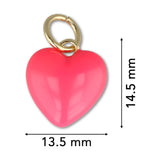 Herz-Anhänger • Vergoldet • Emailliert • 14.5 x 13.5 mm
