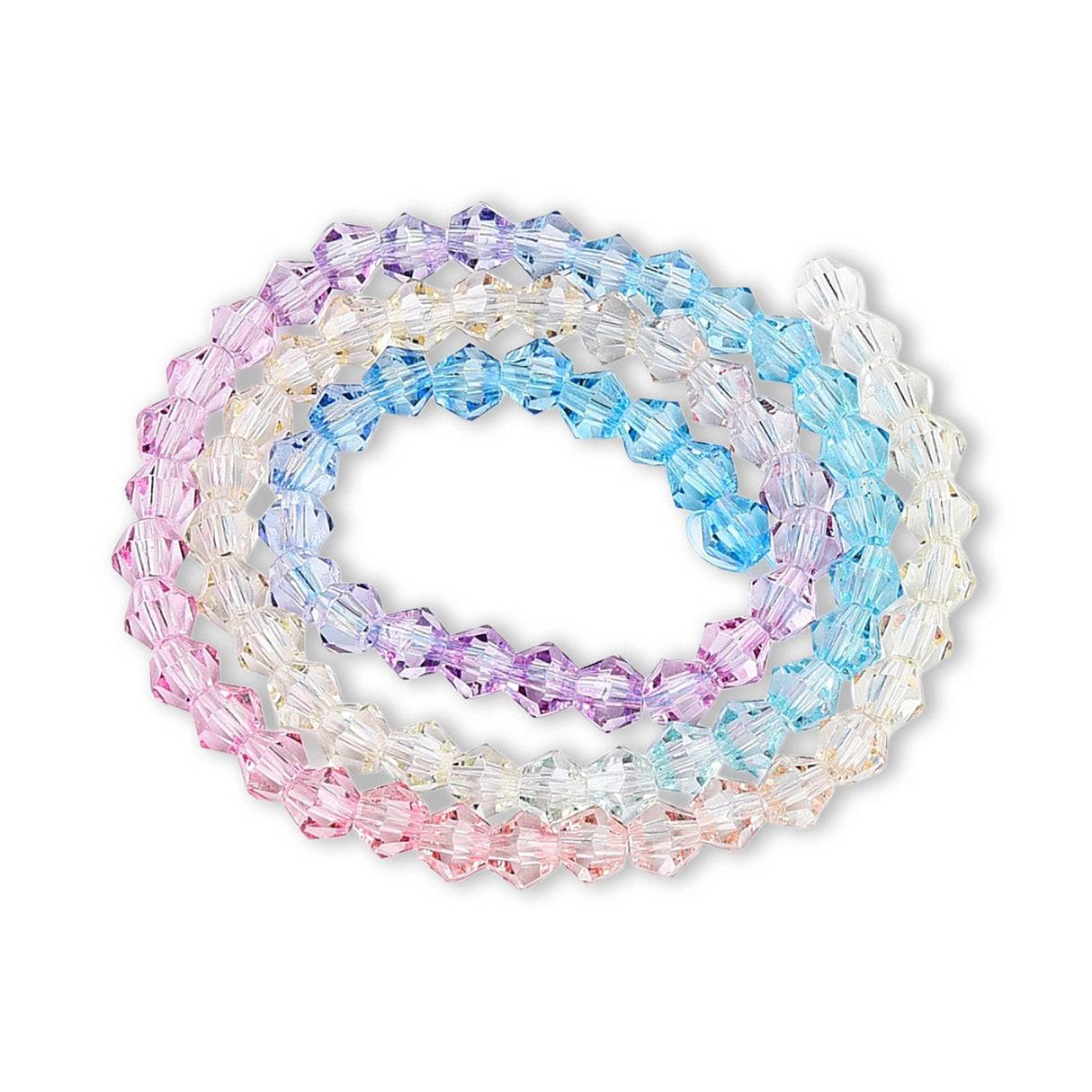 Doppelkegel aus Glas ⋅ 6 mm ⋅ Sky Blossom