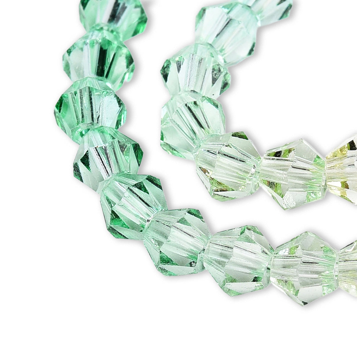 Doppelkegel aus Glas ⋅ 6 mm ⋅ Fresh Spring