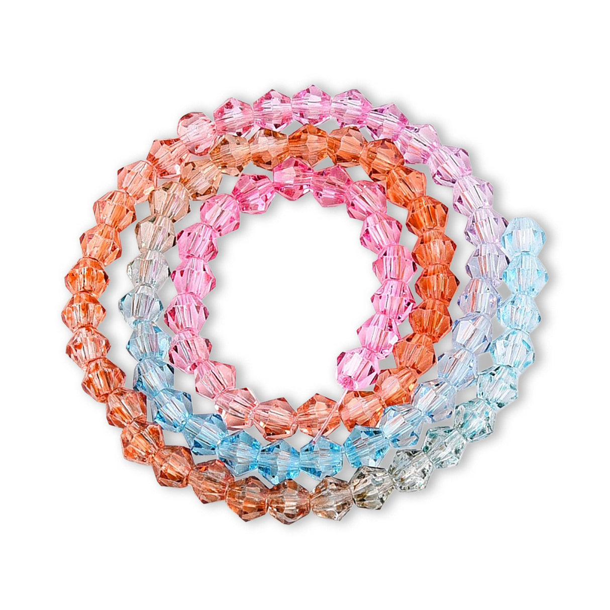 Doppelkegel aus Glas ⋅ 6 mm ⋅ Sunset Lagoon