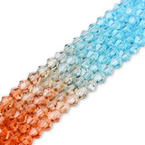 Doppelkegel aus Glas ⋅ 6 mm ⋅ Sunset Lagoon