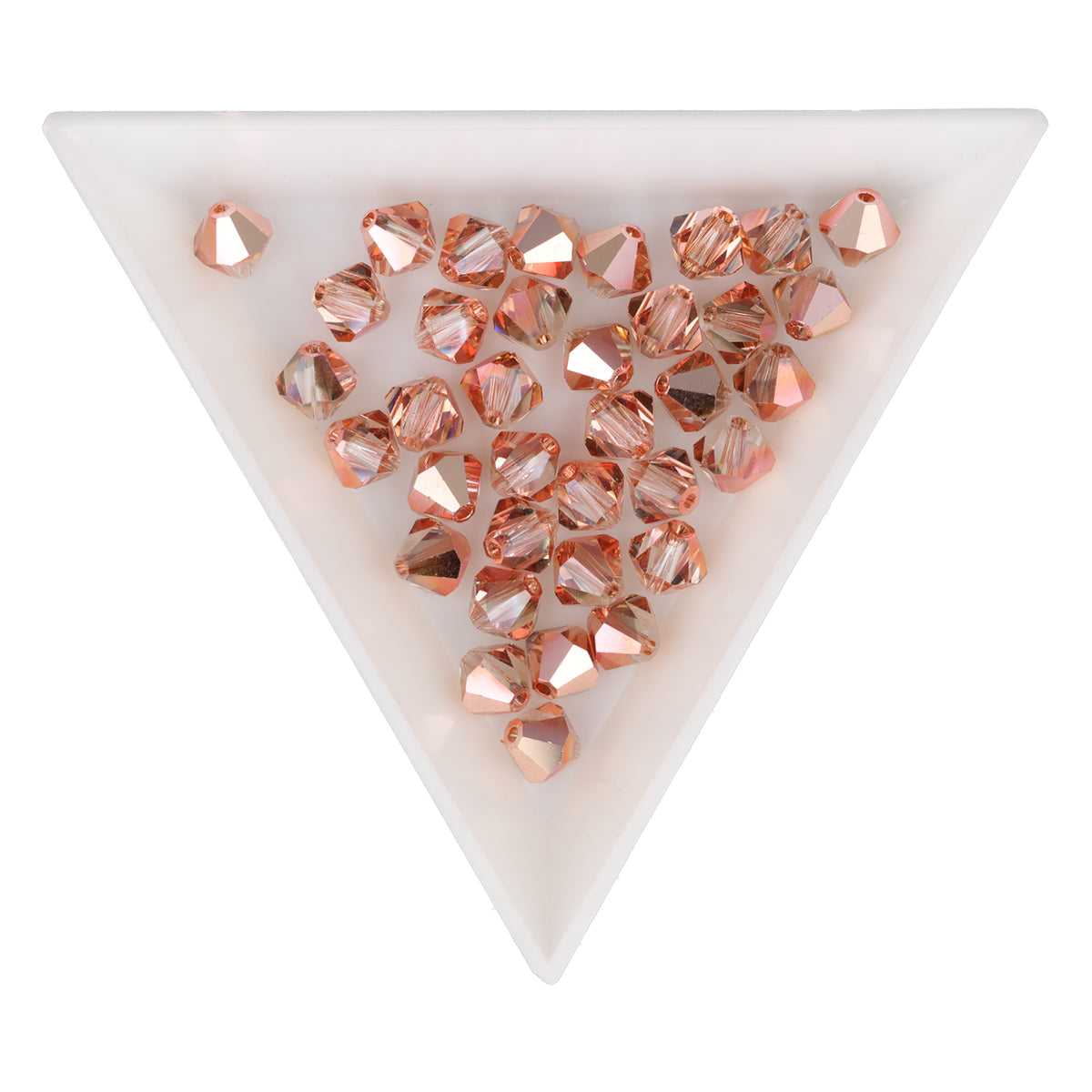 M.C. Doppelkegel 6 mm - Crystal Capri Gold