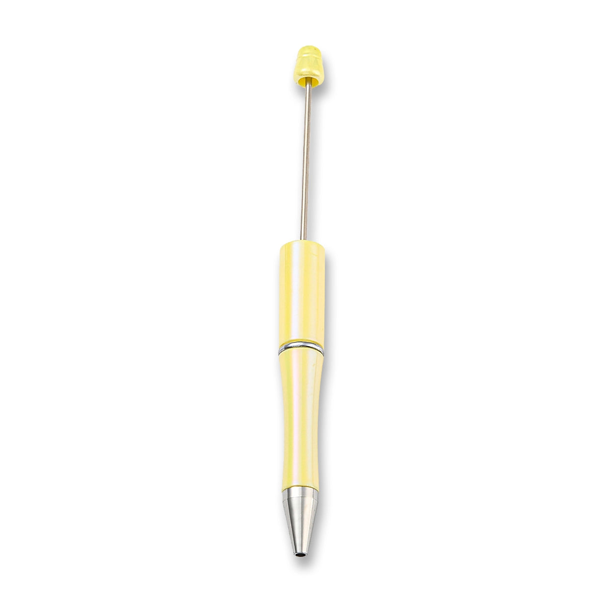 Stylo bille à perler • revêtement UV • jaune champagne • 150mm