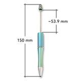 Stylo bille à perler • revêtement UV • vert d'eau • 150mm