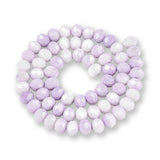 Rondelle di vetro sfaccettato 7x5.5 mm - Lilac