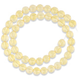 Perles de citrine · rondes · 8 mm