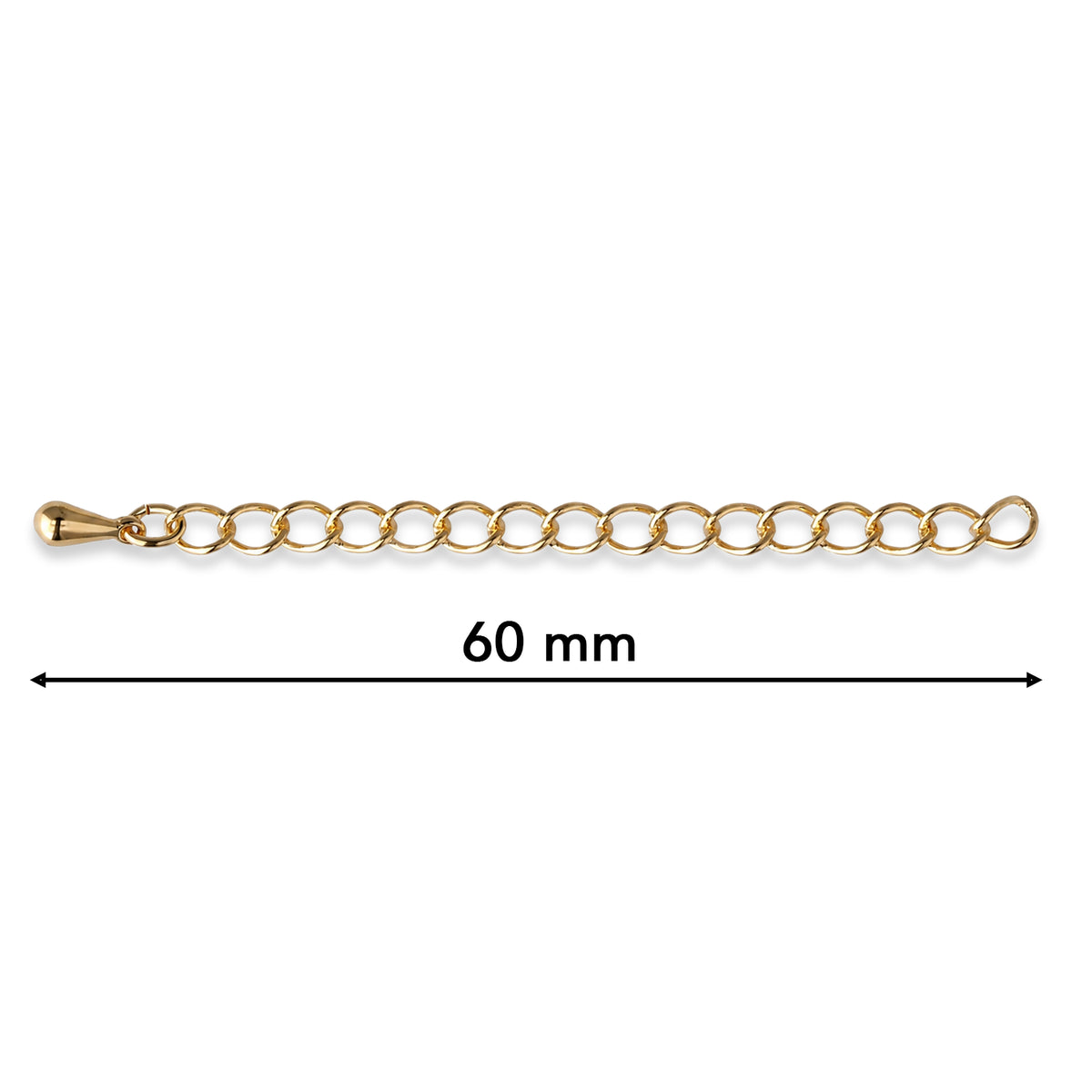 Chain extender 60 mm – Gold-plated