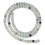 Regenbogenfluorit Perlen · rund · 4 mm