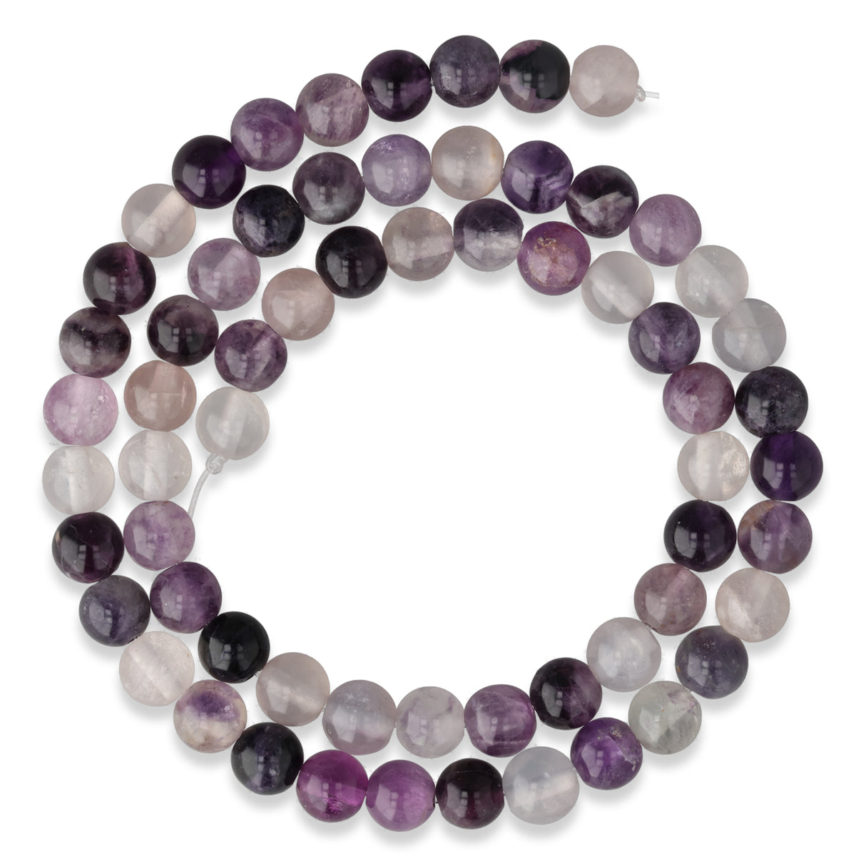 Fluorit Perlen lila · rund · 6 mm