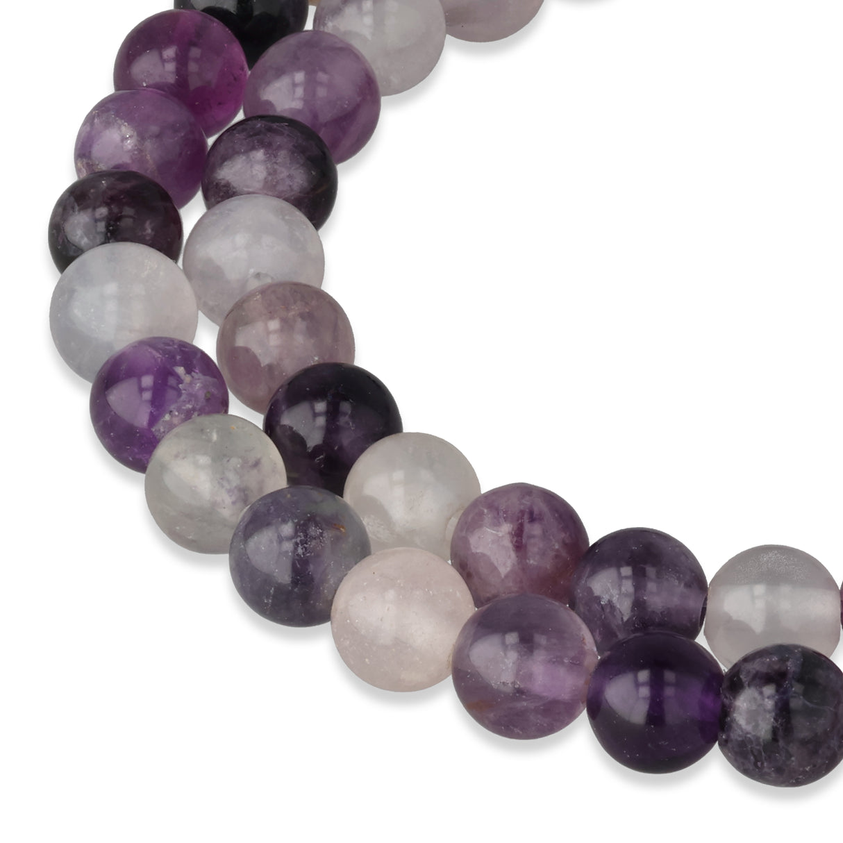 Fluorit Perlen lila · rund · 6 mm