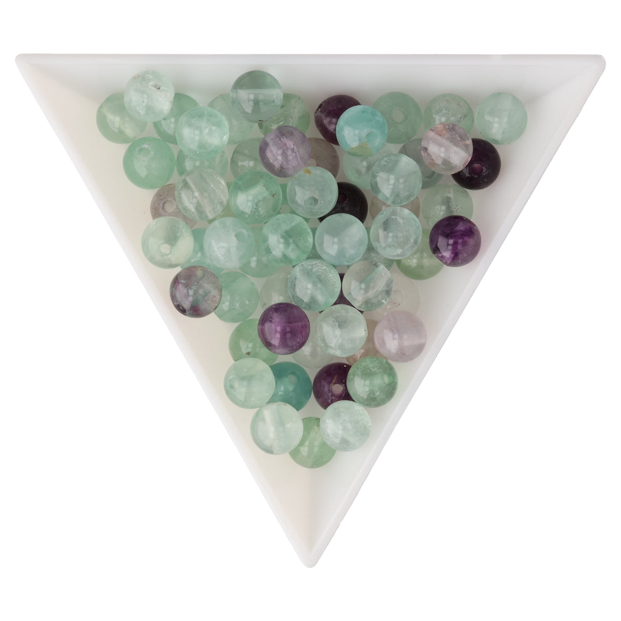 Perles de fluorite arc-en-ciel · rondes · 6 mm