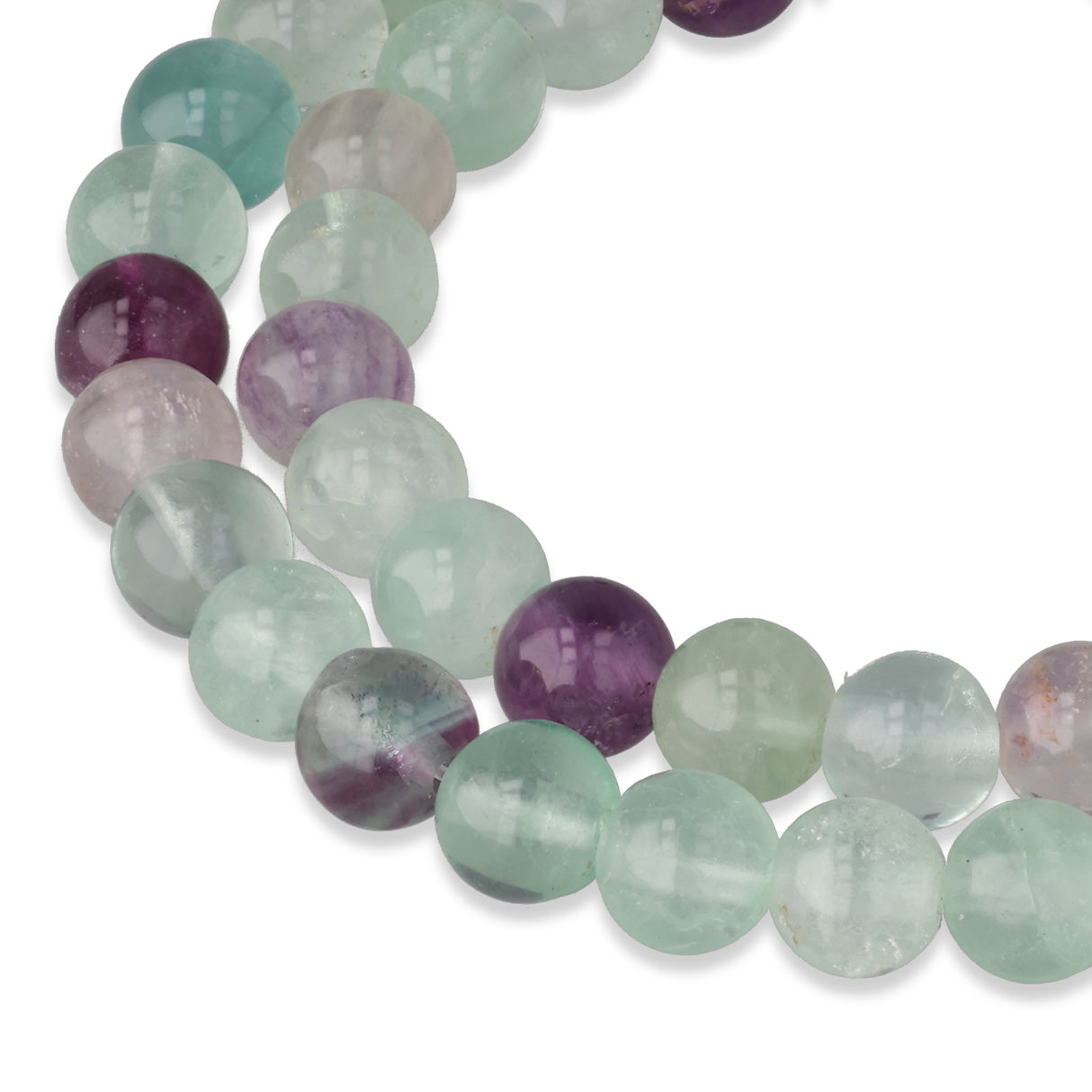 Perles de fluorite arc-en-ciel · rondes · 6 mm
