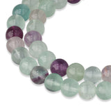 Perles de fluorite arc-en-ciel · rondes · 6 mm