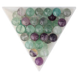 Perles de fluorite arc-en-ciel · rondes · 8 mm