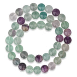 Perles de fluorite arc-en-ciel · rondes · 8 mm