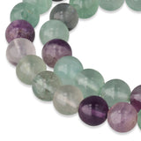 Perles de fluorite arc-en-ciel · rondes · 8 mm