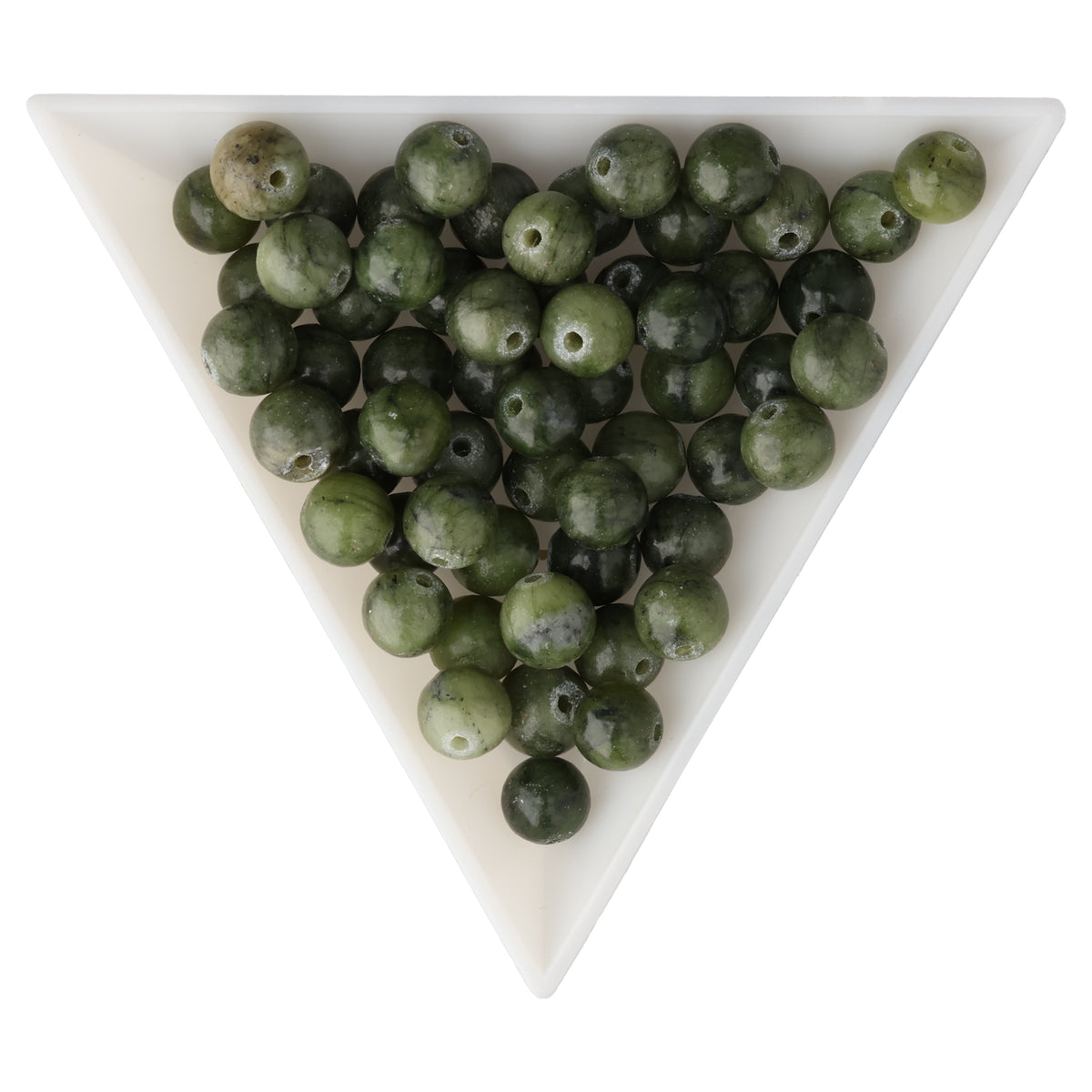 Perles de jade néphrite · rondes · 6 mm
