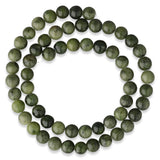 Perles de jade néphrite · rondes · 6 mm