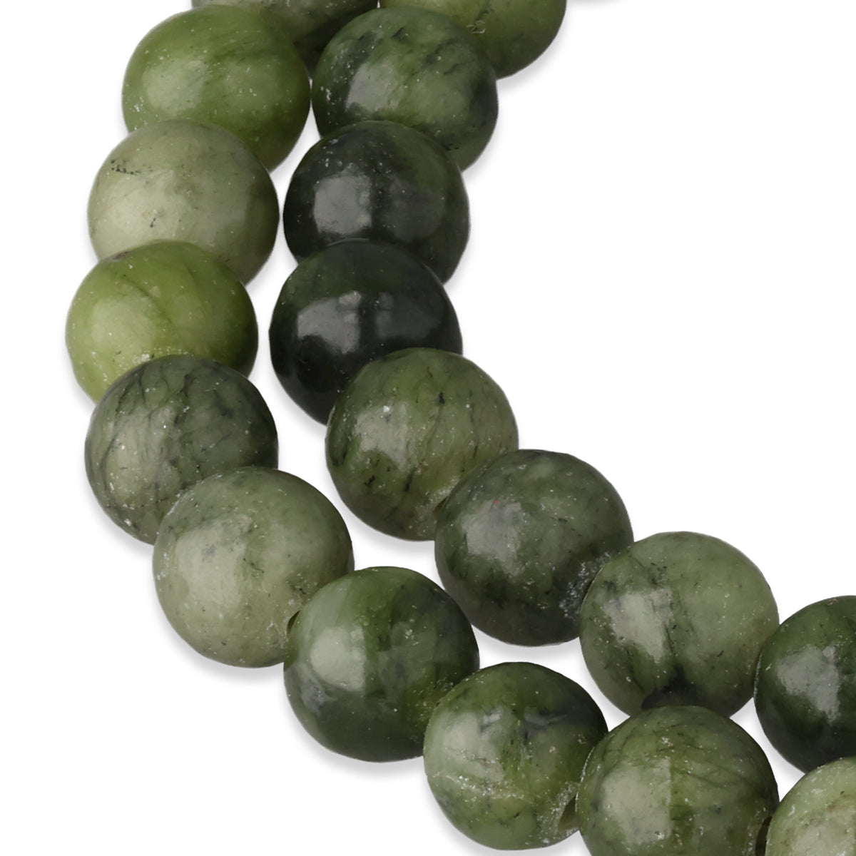Perles de jade néphrite · rondes · 6 mm