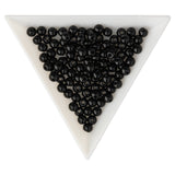 Perles d'obsidienne · rondes · 4 mm