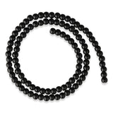Perles d'obsidienne · rondes · 4 mm