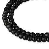 Perles d'obsidienne · rondes · 4 mm