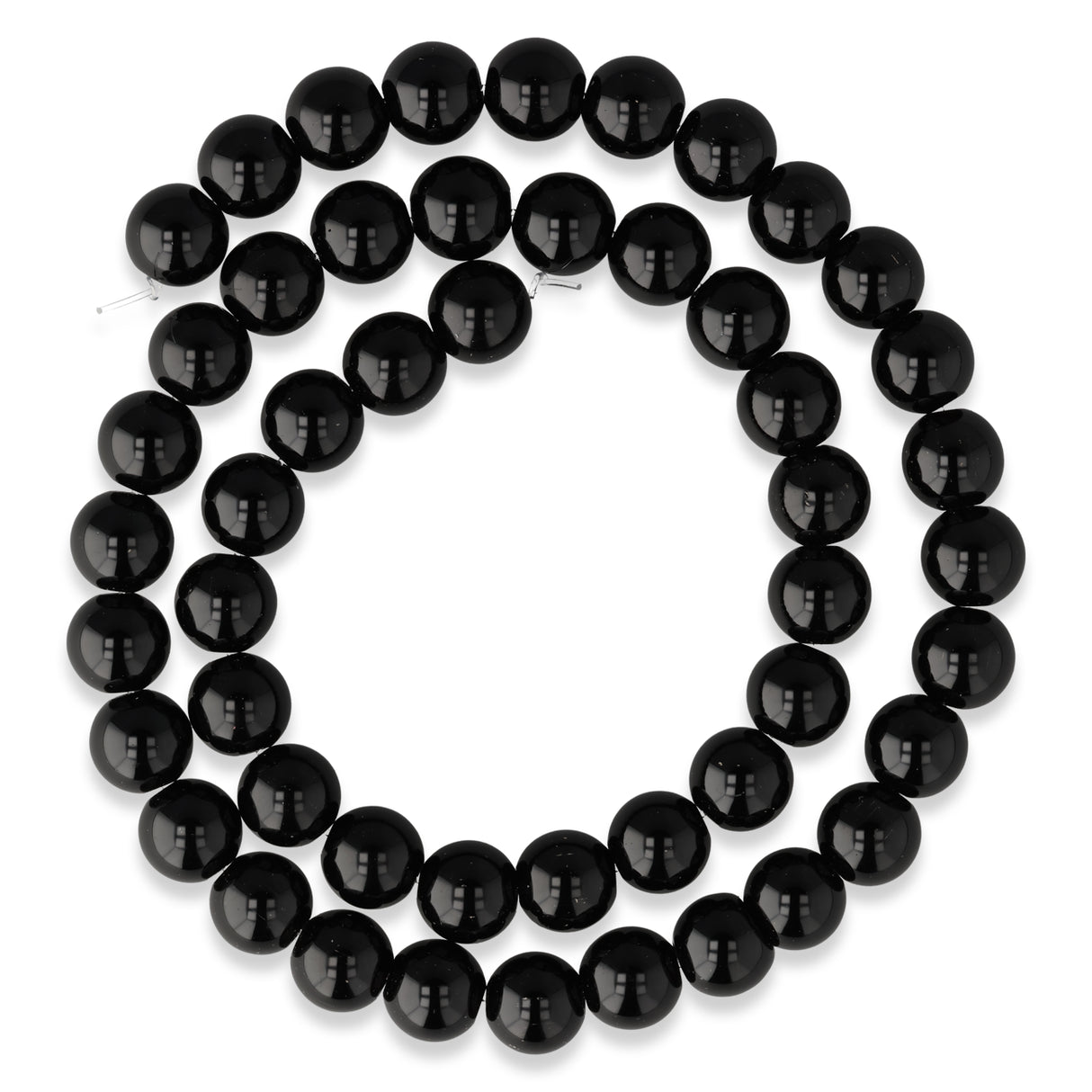 Perles d'obsidienne · rondes · 8 mm